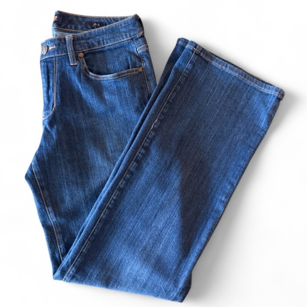 Seven7 Jeans Size 8 Flare Dark Wash Mid-Rise Stretch Denim Y2K Casual